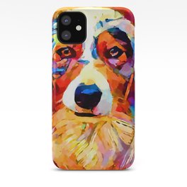 Australian Shepherd iPhone Case | Digital, Summer, Sitting, Young, Mammal, Cute, Dog, Shepherd, Pedigree, Happy 