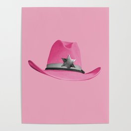 Pink Cowboy Hat Cute Poster