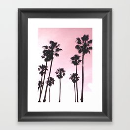 Palms & Sunset Framed Art Print