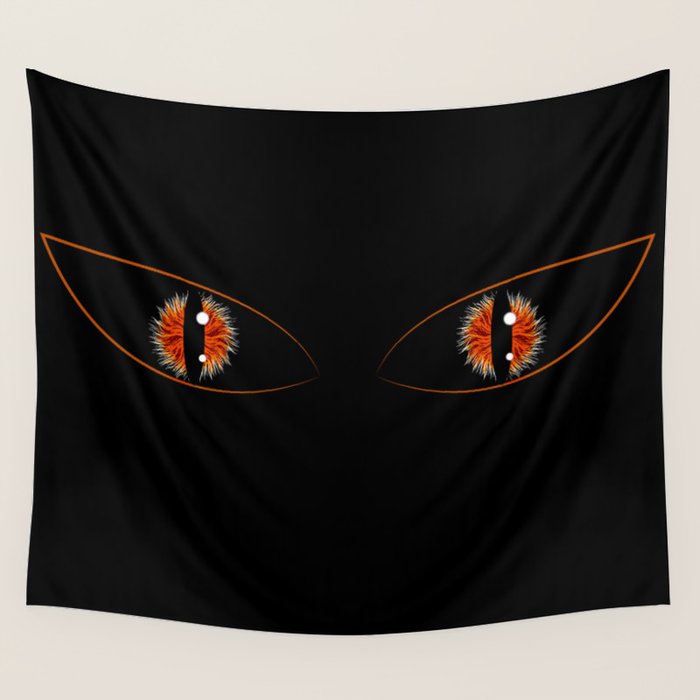 Black Cat staring into your soul Wall Tapestry by oanadara ...