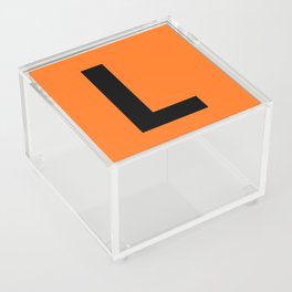 Letter L (Black & Orange) Acrylic Box