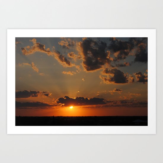 Orange Sunset Art Print