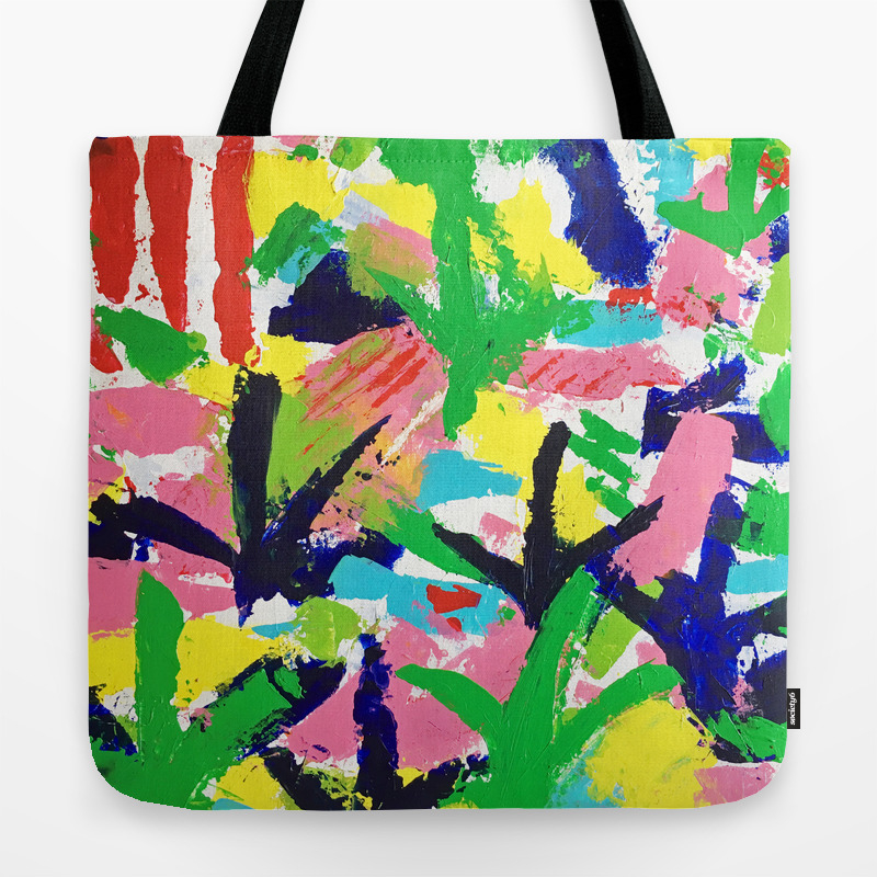 Bird Tracks Abstract Art Tote Bag By Lisakling Society6