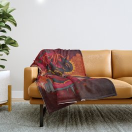 Fire Witch Throw Blanket