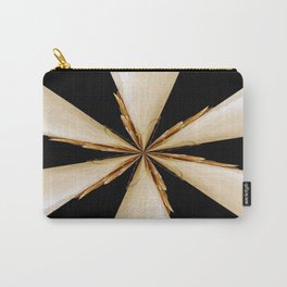 Black, White and Gold Star Carry-All Pouch