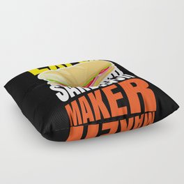 Expert Sandwich Maker Fast Food Floor Pillow