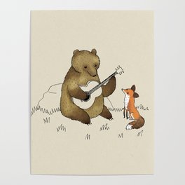 Bear & Fox Poster