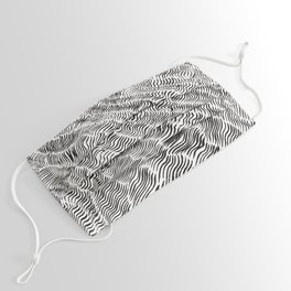Hand-drawn Abstract Ramen Noodle Lines Face Mask