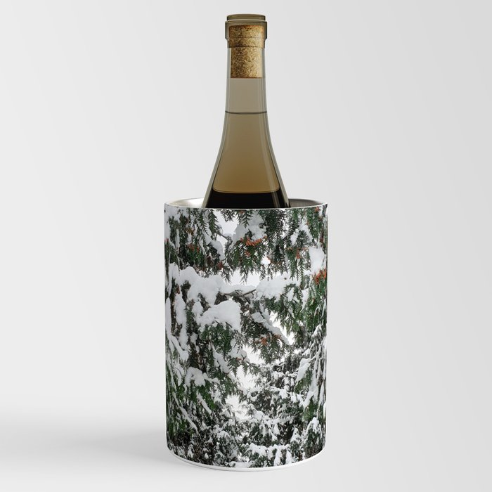 Snowy Fir Trees Wine Chiller