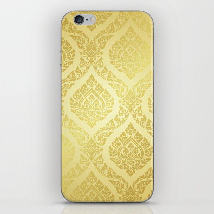 Thai Pattern supreme gold background iPhone Skin