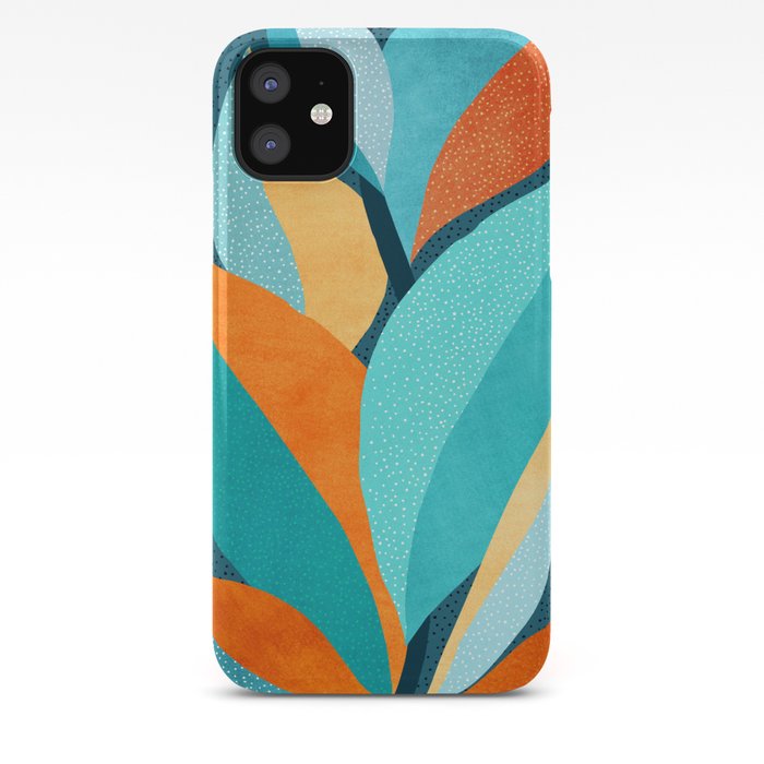Abstract Tropical Foliage iPhone Case