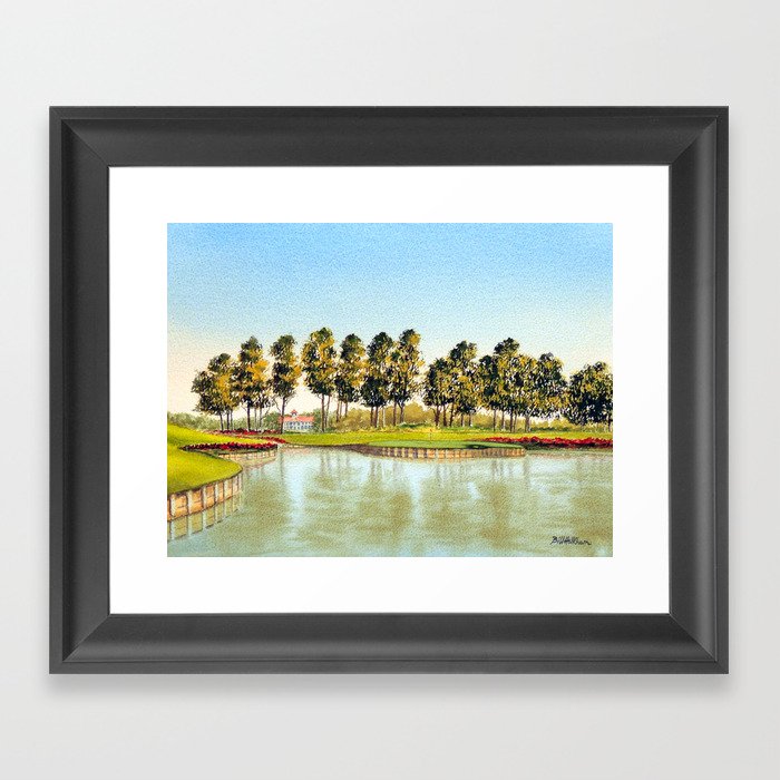 Sawgrass TPC Golf Course 17th Hole Framed Art Print by billholkham | Society6
