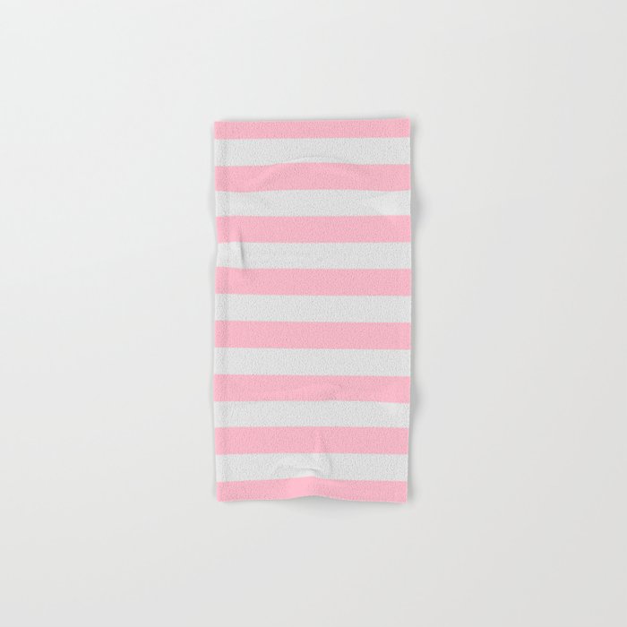 Pink & Gray Stripes Hand & Bath Towel