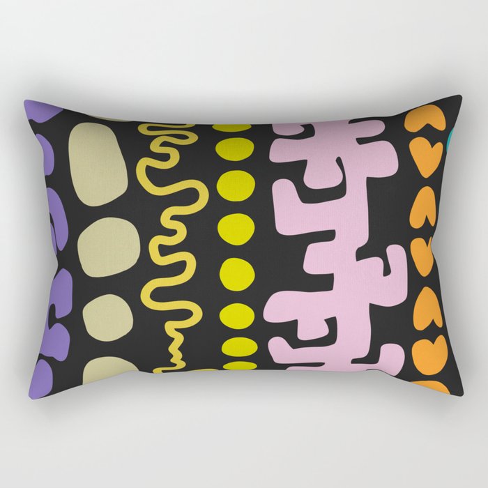 Abstract vintage colorful pattern collection 6 Rectangular Pillow