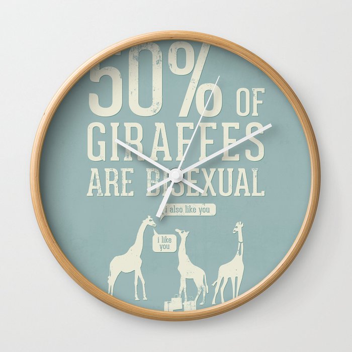 Animal Facts: Giraffe Wall Clock
