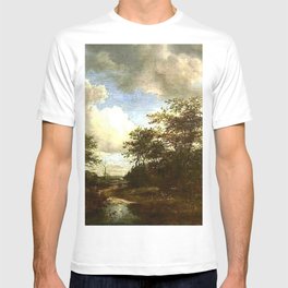 Jacob van Ruisdael - Sandy Road between Trees T-shirt