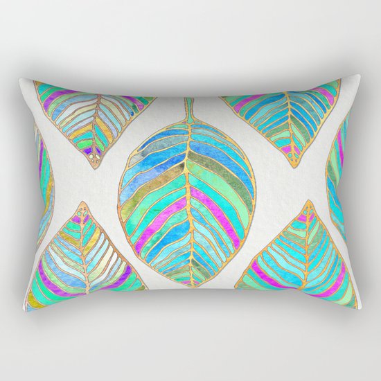 Spring Leaves Rectangular Pillow