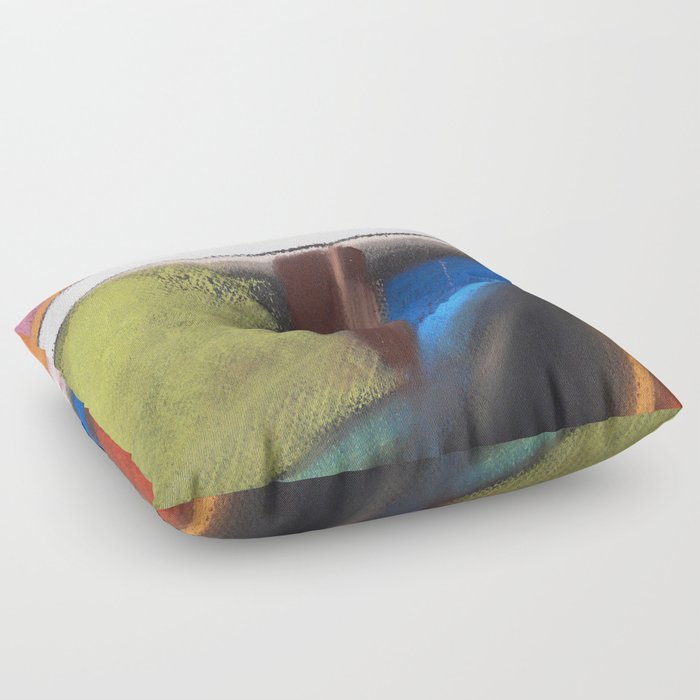 Beautiful modern abstract pastel painting Floor Pillow
