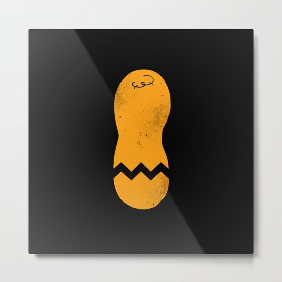 cracked peanut minimal Metal Print