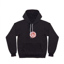 Peppermint swirl candies on white Hoody