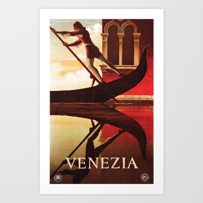 Vintage Venezia Italia Travel Art Print