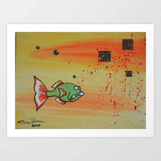 "B Greeny" Art Print