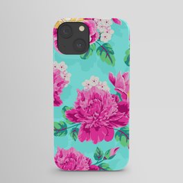 Bright Flowers Pretty Peonies iPhone Case