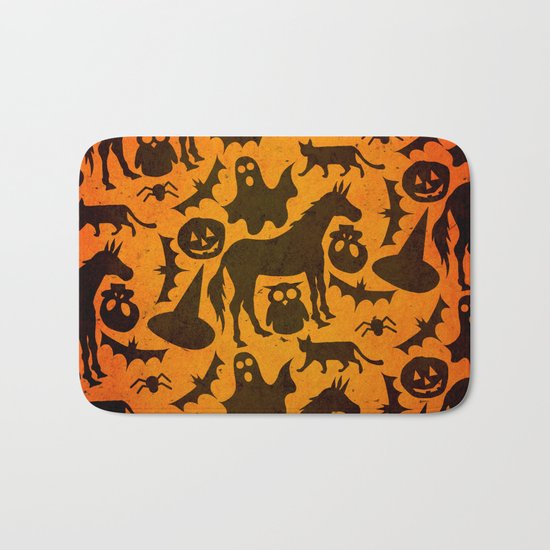 Halloween Spook Unicorn Bath Mat