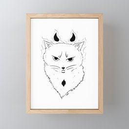 Demon Cat Framed Mini Art Print