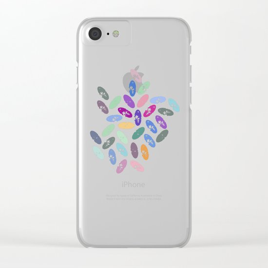 Watercolor Lovely Pattern VII Clear iPhone Case
