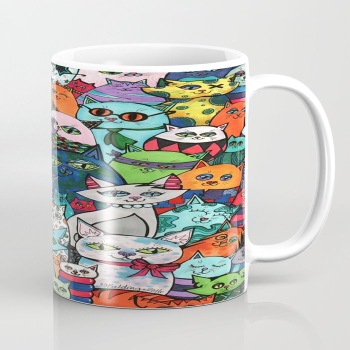 Crazy Cats Color  Coffee Mug