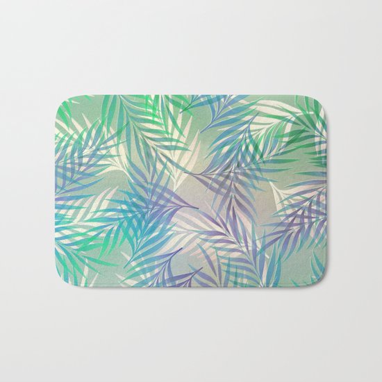 Palm Leaf Pattern Bath Mat