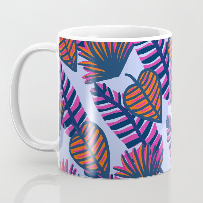 Trendy modern pink blue abstract pattern Coffee Mug by Pink Water