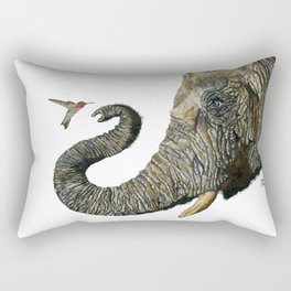 Elephant Cyril And Hummingbird Ayre 2 Rectangular Pillow