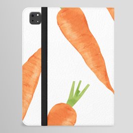 Raw carrot watercolor pattern print iPad Folio Case