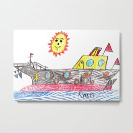 Maiden Voyage Metal Print | Illustration, Children, Graphic Design, Pop Art 