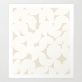 Abstract Shapes - Neutral White I Art Print