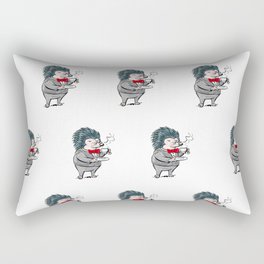 Fancy Hedgehog Tea Time Rectangular Pillow