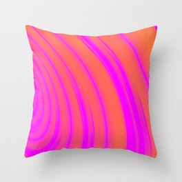 Orange & Pink Swirls Throw Pillow