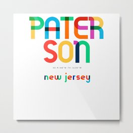 Paterson New Jersey Mid Century, Pop Art, Metal Print | College, Edison, Graphicdesign, New, Toms River, Newark, Nj, City, Pop Art, Paterson 