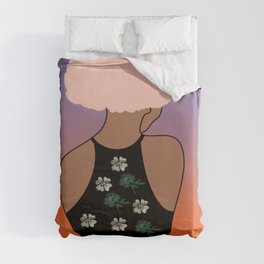 Woman At The Meadow 12 Duvet Cover