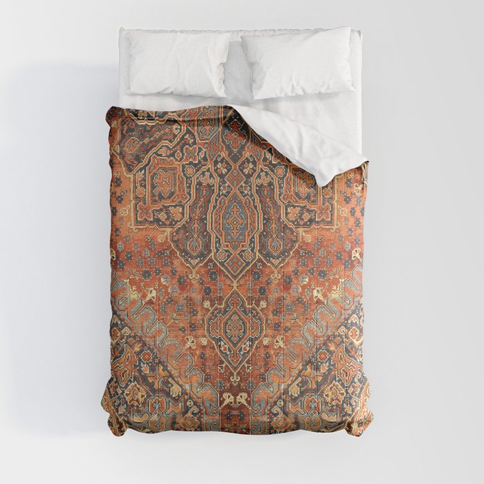 N198 - Vintage Heritage Traditional Golden Berber Moroccan Style Comforter