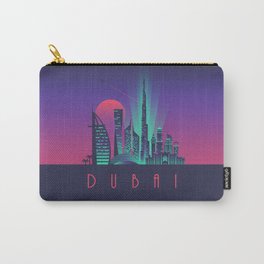 Dubai City Skyline Retro Art Deco Tourism - Night Carry-All Pouch