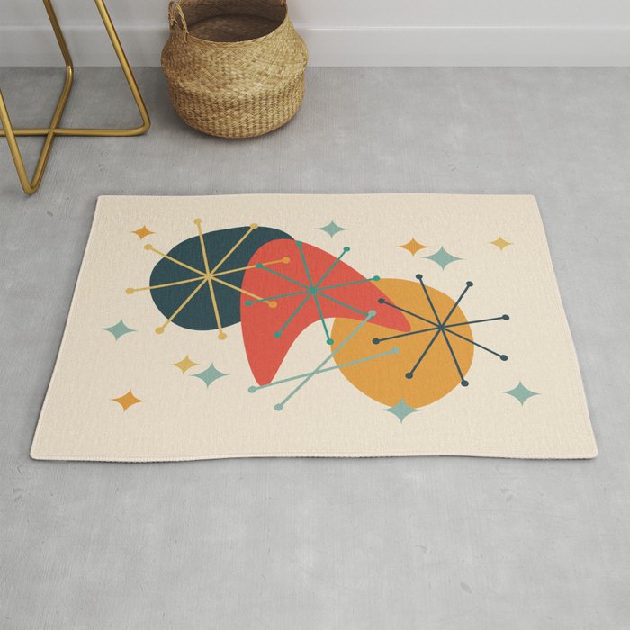 Mid Century Atomic Age Composition 3 Rug