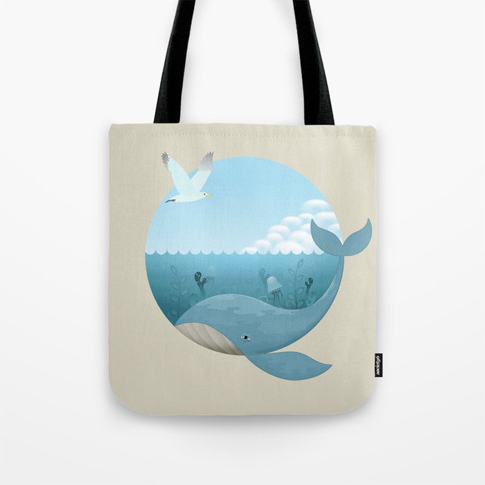 Whale & Seagull (US and THEM) Tote Bag