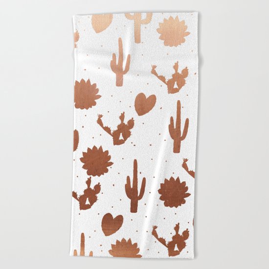 Copper Cacus Beach Towel