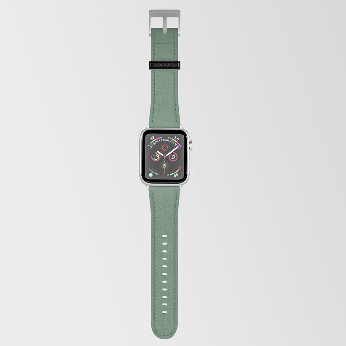 Dark Green Solid Color Pantone Comfrey 18-6216 TCX Shades of Green Hues Apple Watch Band