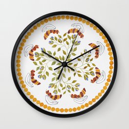Honeybee Mandala Wall Clock