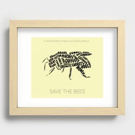 Save the bees Recessed Framed Print