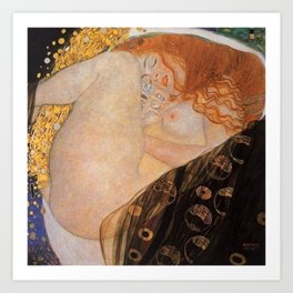 Danae Portrait Painting by Gustav Klimt Art Print
